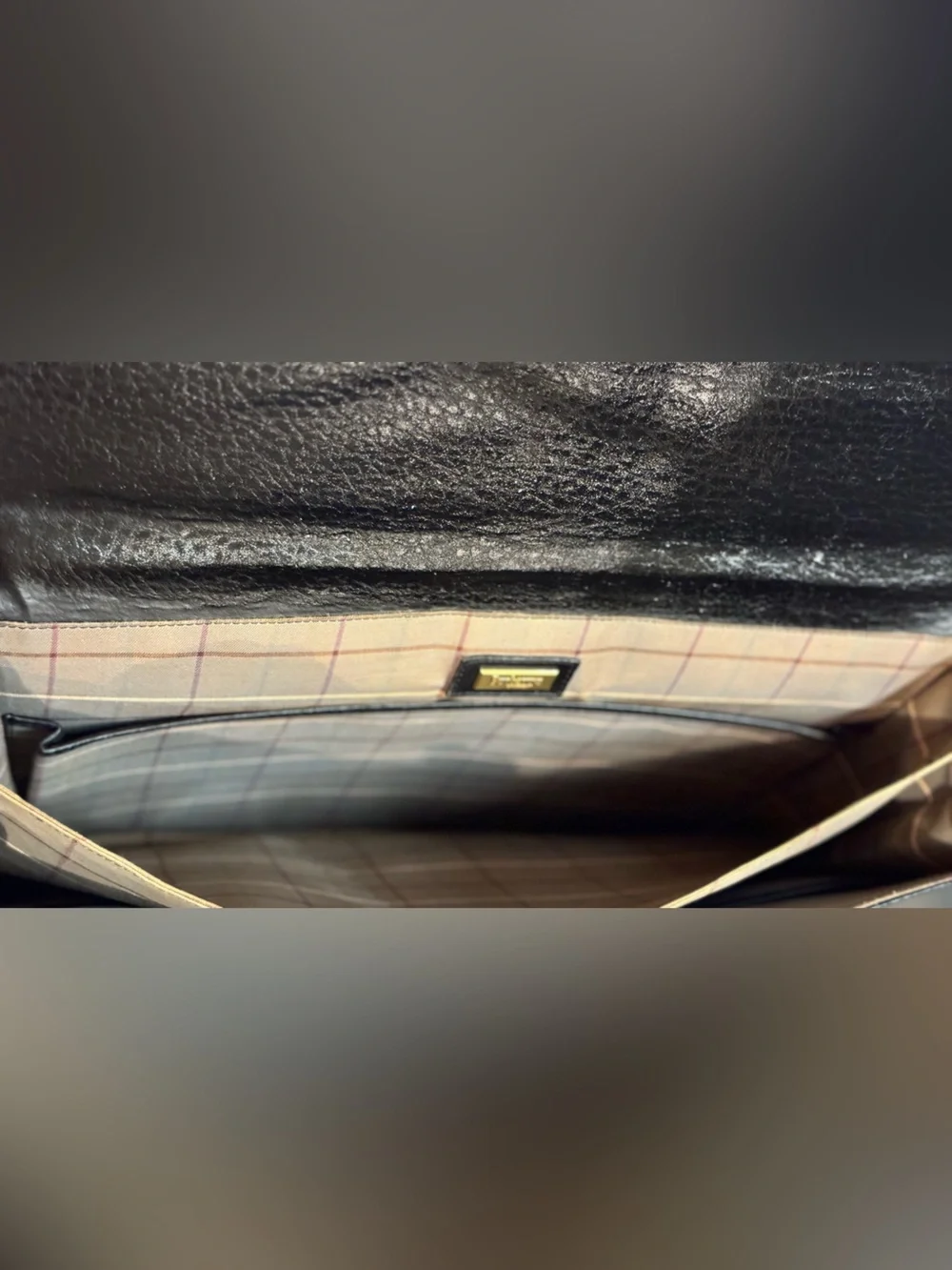 Burberry Black Leather Briefcase